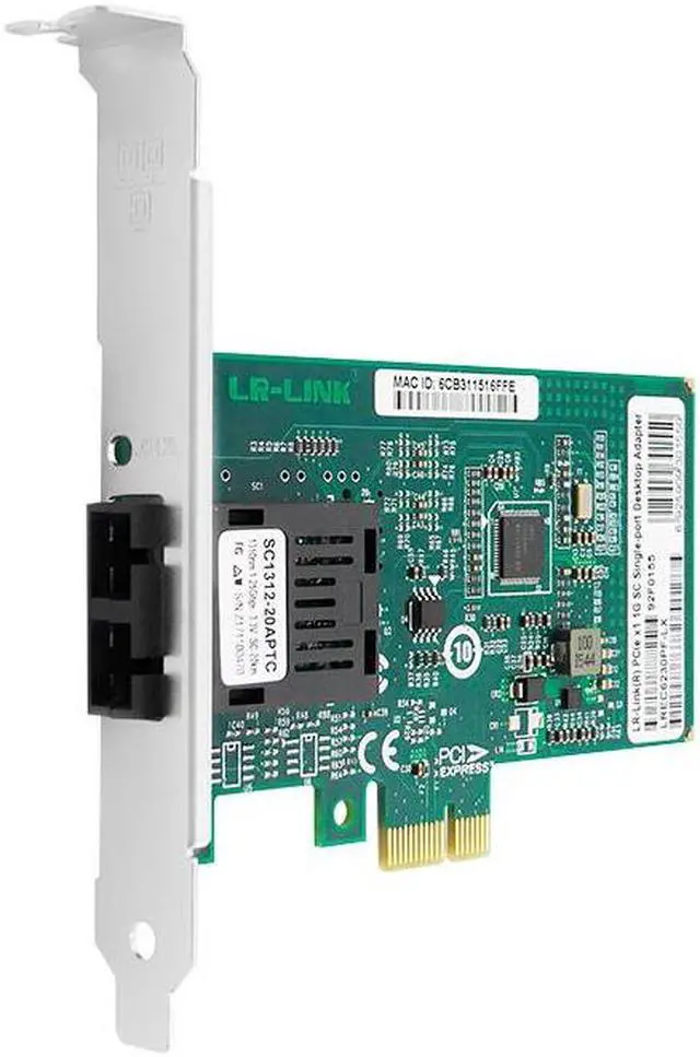 Alt view image 4 of 6 - LR-LINK 6230PF-LX PCI Express x1 Gigabit Single-port Fiber Ethernet Desktop Adapter on Intel I210 Chipset