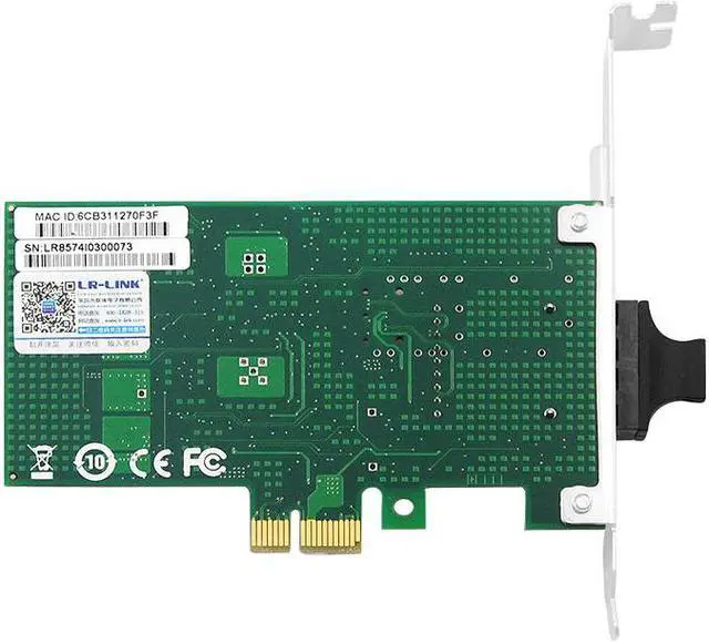 Alt view image 4 of 5 - LR-LINK 9030PF-LX PCIex1 Network Card 100Mbps SC Port Single-mode Fiber NIC (Intel 82574 Based)