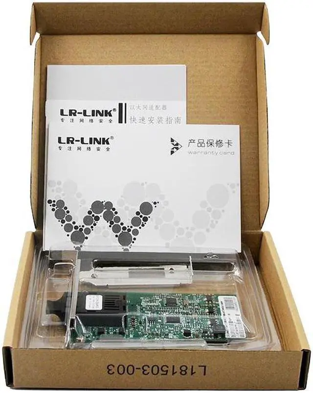 Alt view image 5 of 5 - LR-LINK 9030PF-LX PCIex1 Network Card 100Mbps SC Port Single-mode Fiber NIC (Intel 82574 Based)