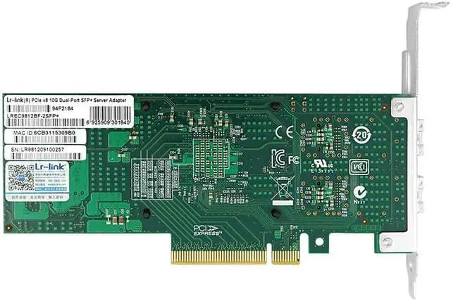 Alt view image 5 of 6 - LR-LINK 9812BF-2SFP+  10Gb PCI-E NIC Network Card, Dual SFP+ Port, PCI Express Ethernet LAN Adapter Support Windows Server/Linux/VMware, Compare to Intel X710- BM2