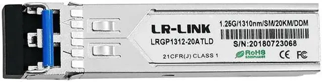 Alt view image 2 of 6 - LRGP1312-20ATL SFP Duplex 1.25Gbps 3.3V Single-Mode Transceiver+