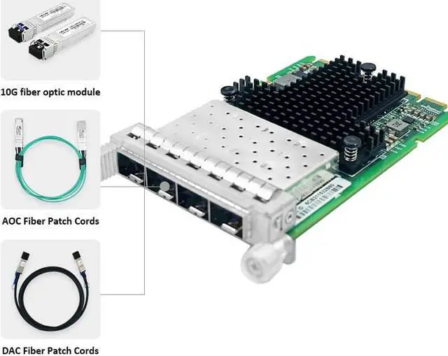 Alt view image 5 of 7 - LR-LINK OCP3.0 10GB network card NIC Compatible for Intel XL710-BM1,
Four SFP+ Port Ethernet card,10G LAN Adapter Support Windows Server/Windows, Linux, Vmware