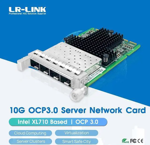 Alt view image 3 of 7 - LR-LINK OCP3.0 10GB network card NIC Compatible for Intel XL710-BM1,
Four SFP+ Port Ethernet card,10G LAN Adapter Support Windows Server/Windows, Linux, Vmware