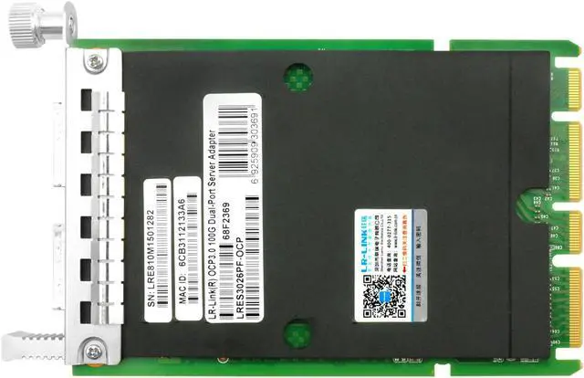 Alt view image 6 of 7 - LR-LINK OCP3.0 100GB network card NIC Compatible for Intel E810-CAM2,Dual QSFP28 Port Ethernet card,100G LAN Adapter Support Windows Server/Windows, Linux, Vmware Intel E810-CAM2(2*QSFP28))