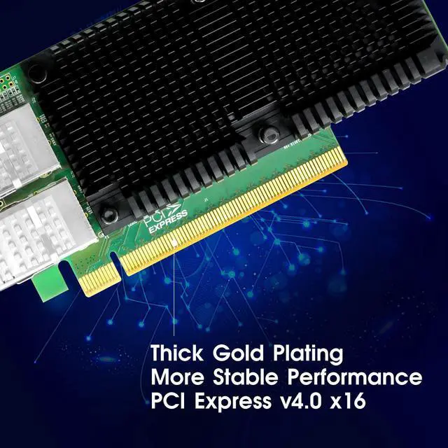 Alt view image 7 of 7 - LR-LINK High performance PCIe Network Card, Dual-port 100G QSFP28 Ethernet Network Adapter Intel E810 Chip Based,100Gb LAN Adapter Support Windows Server/Windows, Linux, Vmware