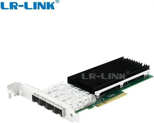 Alt view image 2 of 4 - LR-LINK Good Performance 10Gb SFP+ PCI-EX8 3.0 Network Card NIC, with Broadcom BCM57840 Chip, Quad SFP+ Port, Support Windows Server/Linux/VMware/RHEL/CentOS/FreeBSD