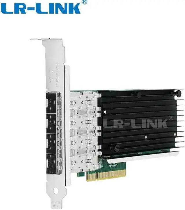 Alt view image 3 of 4 - LR-LINK Good Performance 10Gb SFP+ PCI-EX8 3.0 Network Card NIC, with Broadcom BCM57840 Chip, Quad SFP+ Port, Support Windows Server/Linux/VMware/RHEL/CentOS/FreeBSD