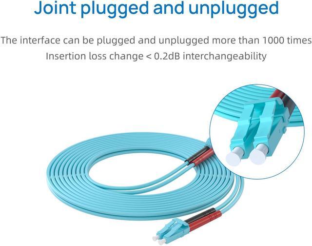 Alt view image 4 of 7 - LR-LINK 50m Fiber Patch Cable with LC to LC Multimode Duplex Fiber Optic Jumper Cord Universal Compatibility for 10G Fiber Transceiver High-Speed Data Transfer