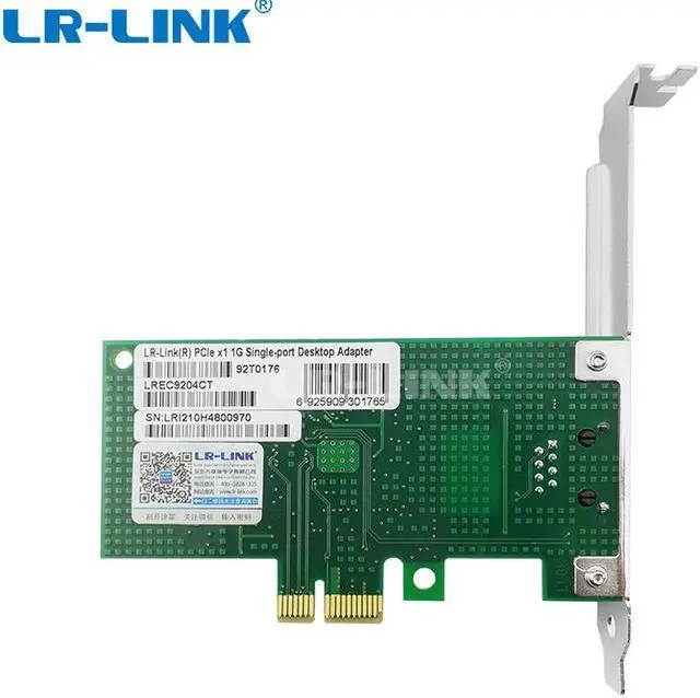 Alt view image 5 of 7 - LR-LINK Intel I210 Chipset PCIe x1 RJ45 Port Network Interface Card Compatible Intel I210-T1