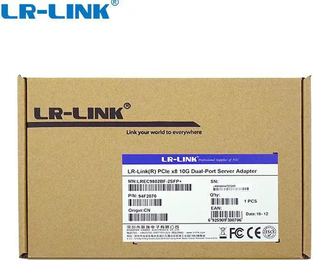 Alt view image 7 of 7 - PCI Express x8 Dual Port SFP+ 10 Gigabit Server Adapter (Intel 82599ES Based)