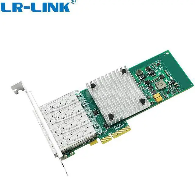 Alt view image 2 of 6 - PCI Express x4 Qaud Port Gigabit SFP Ethernet Server Adapter (Intel I350 Based)