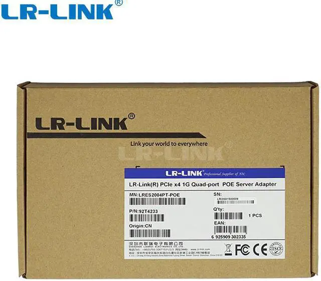 Alt view image 7 of 7 - PCI Express x4 Quad Port 802.3at PoE+ Gigabit Vision Frame Grabber Card