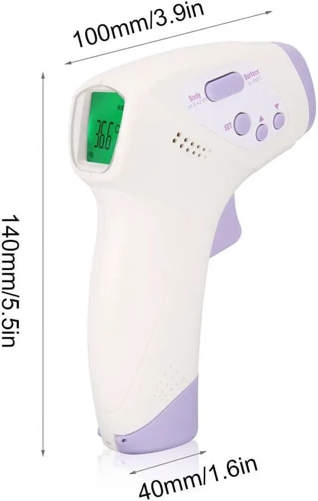 Alt view image 7 of 7 - Infrared Forehead Thermometer for Adult and Kids, Premium Non-Contact Medical Temperature Gun for Baby and Child, Digital No Touch Thermometer, LCD Display
