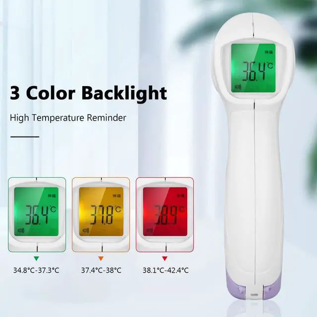 Alt view image 5 of 7 - Infrared Forehead Thermometer for Adult and Kids, Premium Non-Contact Medical Temperature Gun for Baby and Child, Digital No Touch Thermometer, LCD Display