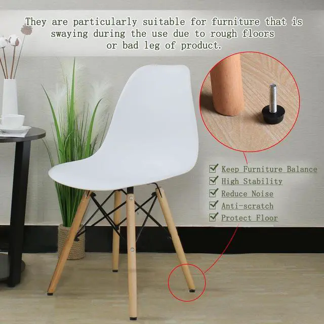 Alt view image 6 of 7 - M6 x 24 x 18mm Furniture Glide Leveling Feet Floor Protector for Table Leg 20pcs