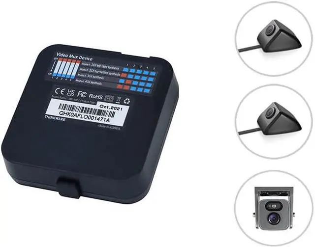 Main image of Thinkware Multiplexer Bundle with 2 Side Cameras and 1 Exterior IR Infrared Camera for Up to 5 Channel Recording