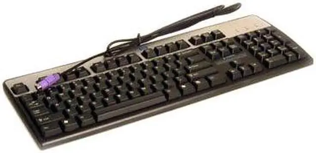 Alt view image 3 of 4 - HP PS2 Windows US Blk-Slvr keyboard  355630-001 Silver-Carbonite USA-English