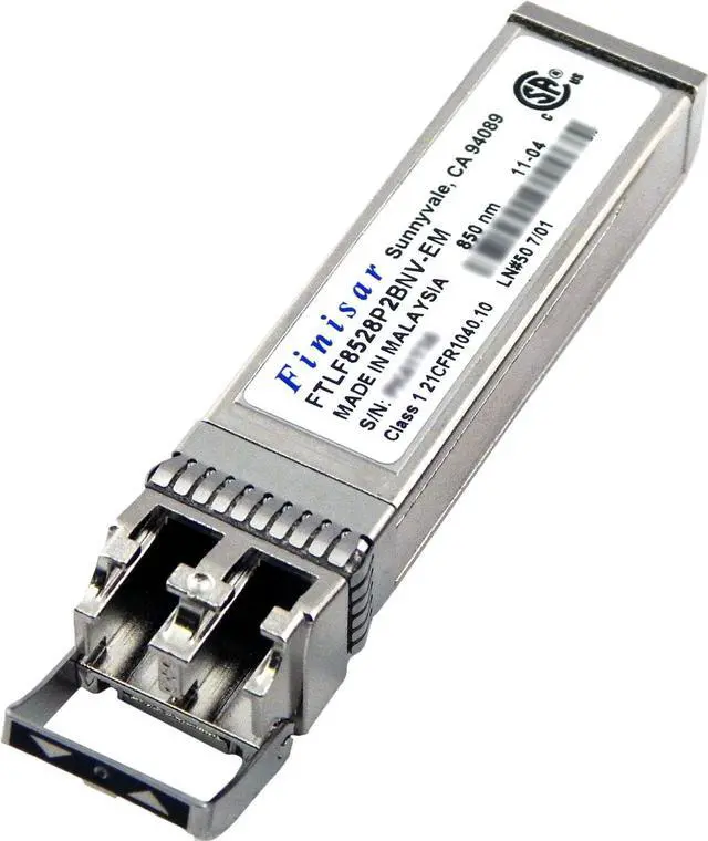 Alt view image 8 of 8 - Finisar 8GB SWL SFP+ Transceiver FTLF8528P2BNV-EM