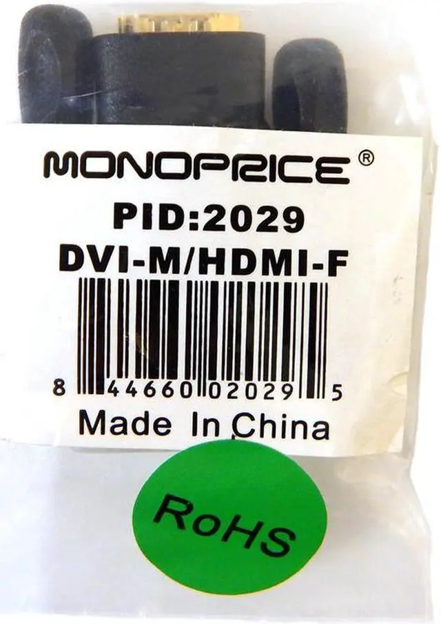Alt view image 14 of 19 - Monoprice Dvi-D Single Link Male To Hdmi Female Adapter