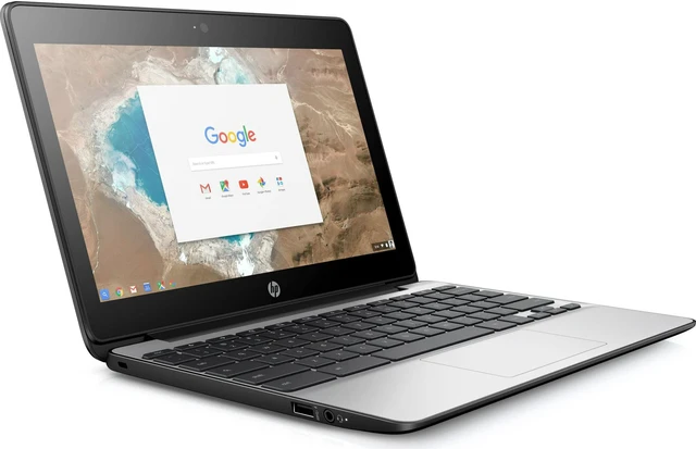 Alt view image 2 of 3 - HP Chromebook 11 G5 11.6" 4GB 16GB eMMC Celeron® N3060 1.6GHz ChromeOS, Gray X90UO2UT Grade C
