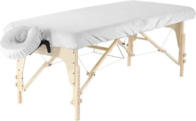 Main image of Master Massage Dignity & Luxury Microfiber Table Cover Set 2 Piece Set White - Machine Washable