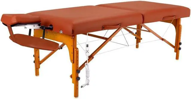 Alt view image 2 of 7 - Master Massage 31" Santana Therma Top Memory Foam Portable Massage Table Package, Mountain Red