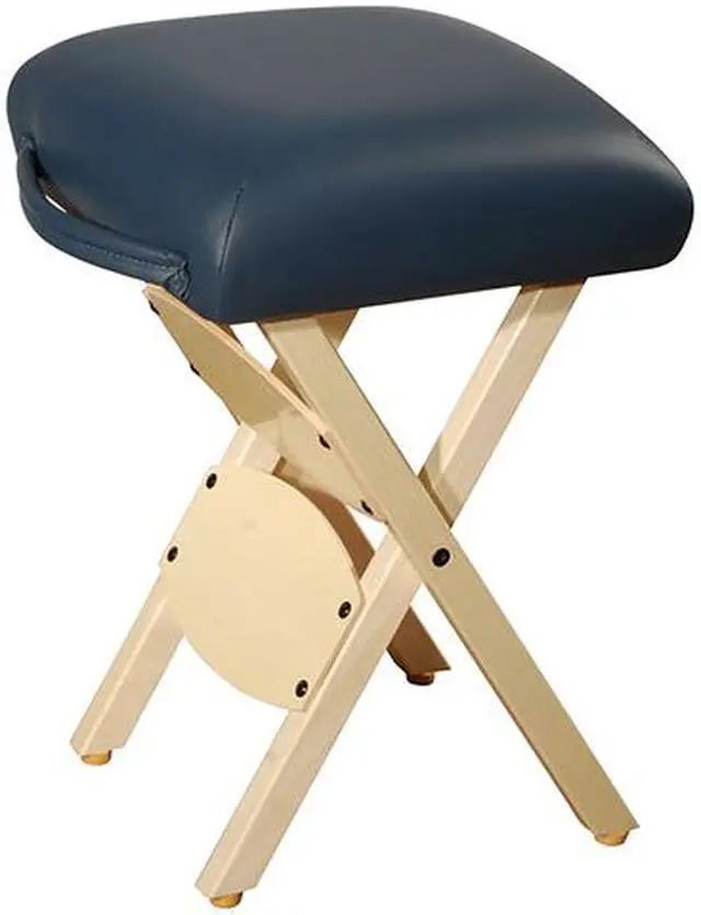 Main image of MT Massage Wooden Handy/Folding Massage Stool  Agate Blue