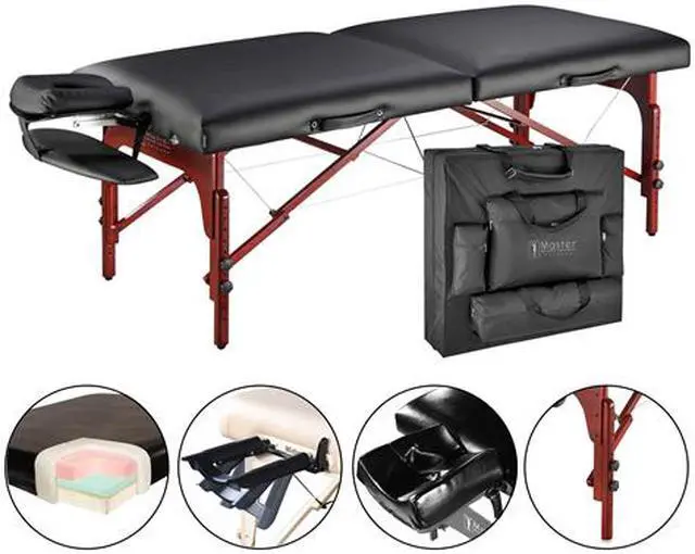 Main image of Master Massage 31" Extra Wide Montclair Pro Memory Foam Portable Massage Table Package with Reiki