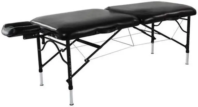 Main image of Master Massage 30" StratoMaster Ultra Light Aluminum Portable Massage Table Package with NanoSkin Black Color
