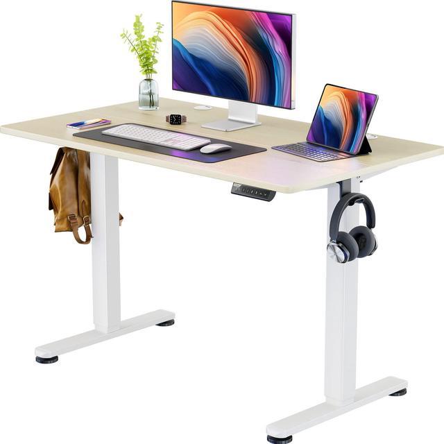 Eureka Ergonomic 47x23 inch Computer Desk, White Office Desk with Free Mouse Pad, Computer Workstation for Gaming/Working,Heavy Duty