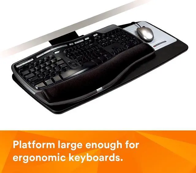 Alt view image 8 of 9 - 3M AKT170LE Adjustable Keyboard Tray