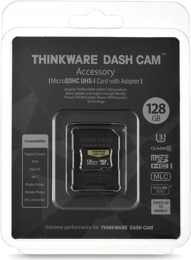 Alt view image 2 of 2 - THINKWARE 128GB MicroSD Card (TWA-SMU128) | UHS-I | Anti File Corruption | Dash Cam Memory Card