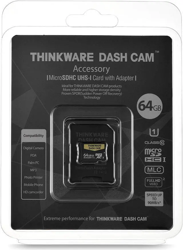 Alt view image 3 of 6 - THINKWARE 64GB MicroSD Card (TWA-SMU64) | UHS-I | Anti File Corruption | Dash Cam Memory Card