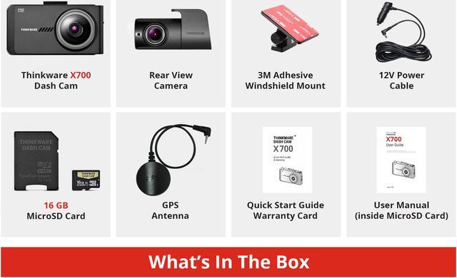 thinkware x700 full hd 1080p dash cam & rear camera