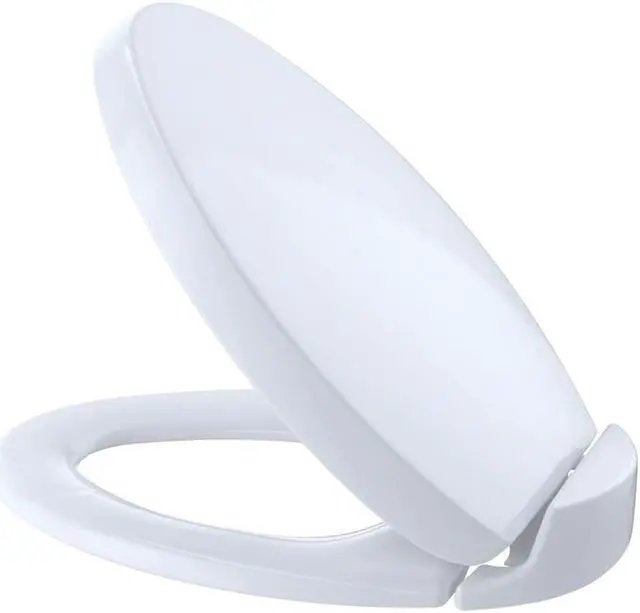 Alt view image 5 of 8 - SS204-01 SoftClose Oval Elongated Plastic Closed Front Toilet Seat & Cover (Cotton White)
