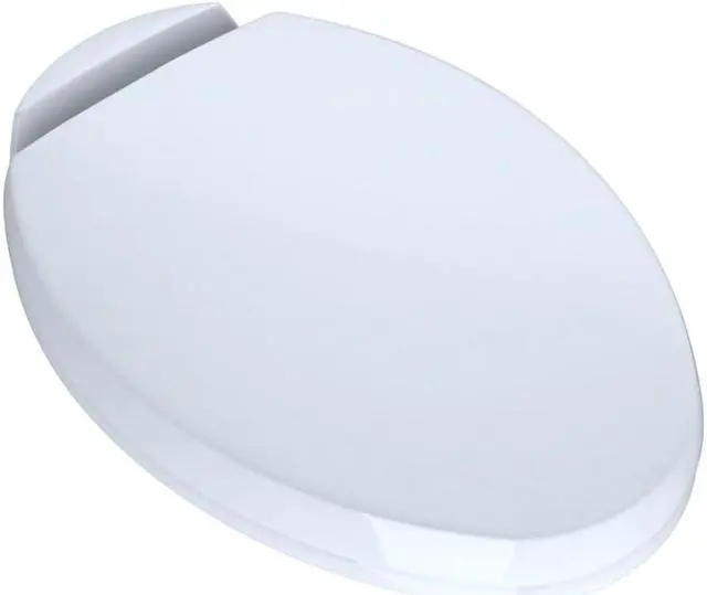 Alt view image 6 of 8 - SS204-01 SoftClose Oval Elongated Plastic Closed Front Toilet Seat & Cover (Cotton White)