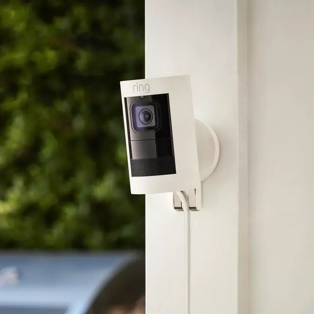 Alt view image 3 of 7 - Ring Stick Up Cam Elite with PoE Adapter, Indoor/Outdoor Security Camera, White