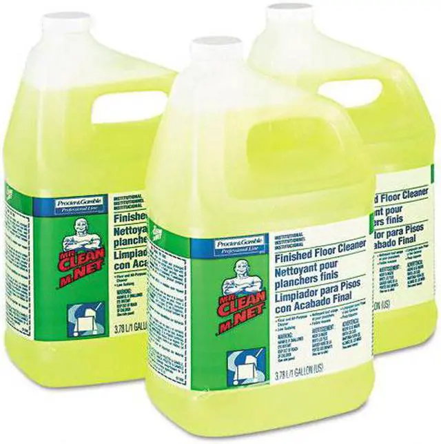 Alt view image 4 of 4 - Procter & Gamble PGC02621CT Mr. Clean Finished Floor Cleaner, Lemon Scent, 1gal Bottle, 3/Carton, 1 Carton