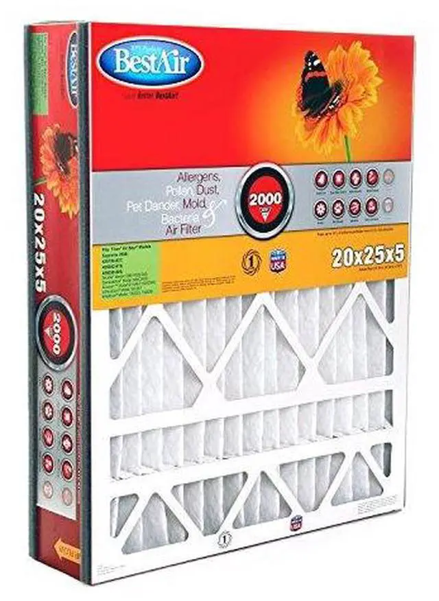 Alt view image 2 of 5 - BestAir AB2025-11R Furnace Filter, 20" x 25" x 5", Air Bear Replacement, MERV 11