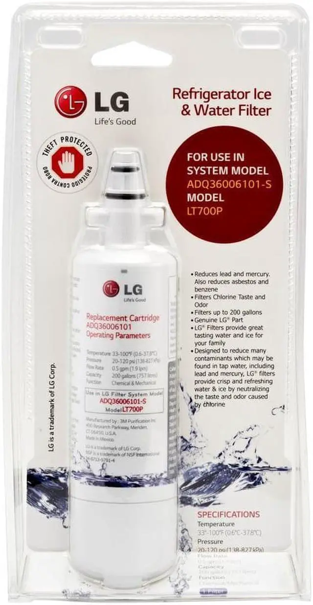 Alt view image 2 of 5 - LG Electronics Refrigerator Water Filter