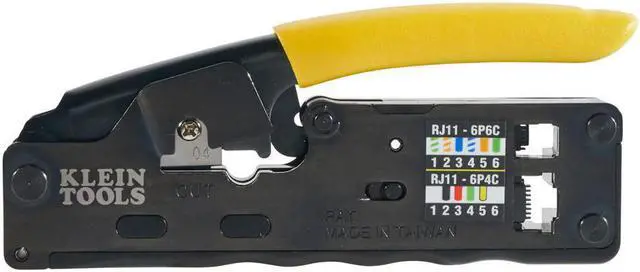 Alt view image 6 of 19 - KLEIN TOOLS VDV226-107 5 1/4 in Ratchet Crimper CAT3, CAT5e, CAT6