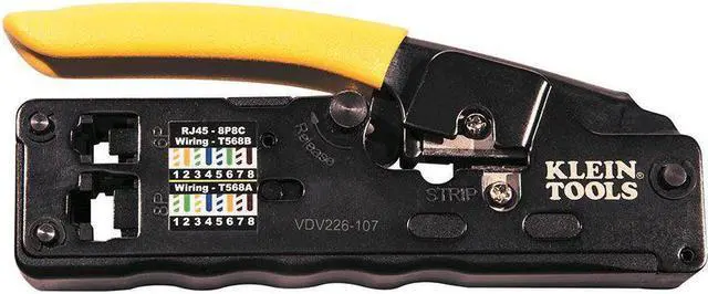 Alt view image 5 of 19 - KLEIN TOOLS VDV226-107 5 1/4 in Ratchet Crimper CAT3, CAT5e, CAT6