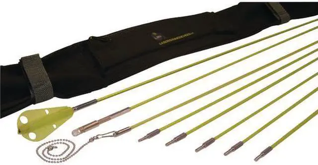 Alt view image 3 of 5 - Labor Saving Devices 81-600 Creep-Zit Compact Threaded Connector Wire Running Rod Kit, 24ft