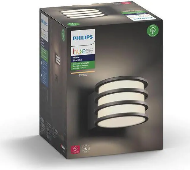 Alt view image 2 of 9 - Philips Hue Smart LED White Lucca Outdoor Lantern Weather-proof (Requires a Philips Hue bridge)