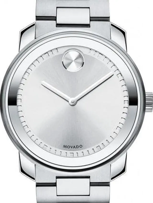 Alt view image 11 of 15 - Movado Bold Mens Silver Dial Stainless Steel Bracelet Swiss Quartz Watch 3600257