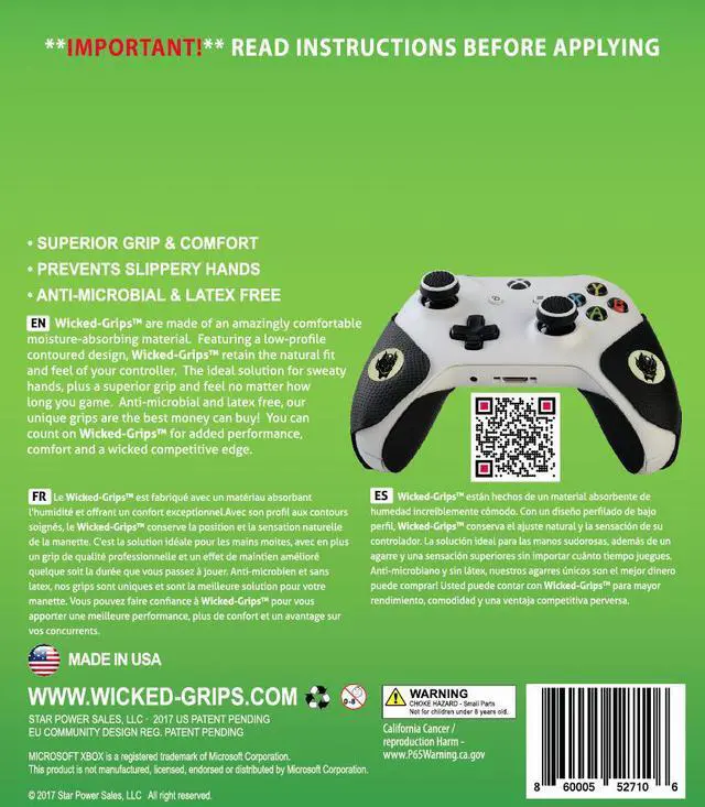 Alt view image 2 of 5 - Wicked-Grips  Xbox Series X/S & One - High Performance Controller Grips - Thumb Grips Combo Retail Pack (Controller NOT Included)