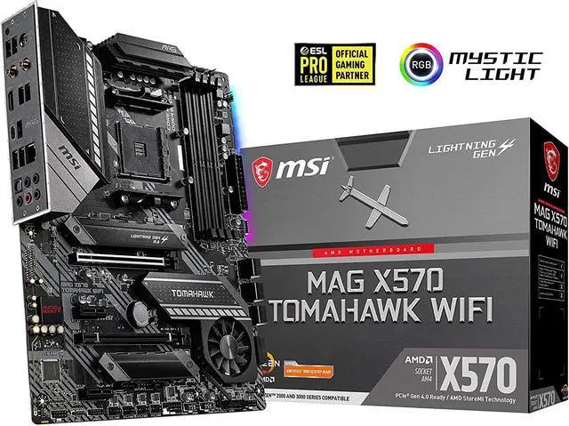 Main image of MSI MAG X570 TOMAHAWK WIFI AM4 AMD X570 SATA 6Gb/s ATX AMD Motherboard