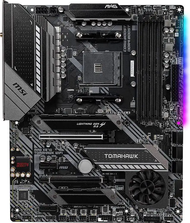 Alt view image 6 of 7 - MSI MAG X570 TOMAHAWK WIFI AM4 AMD X570 SATA 6Gb/s ATX AMD Motherboard