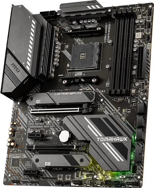 Alt view image 5 of 6 - MSI MAG X570S TOMAHAWK MAX WIFI AM4 AMD X570 SATA 6Gb/s USB 3.0 ATX AMD Motherboard