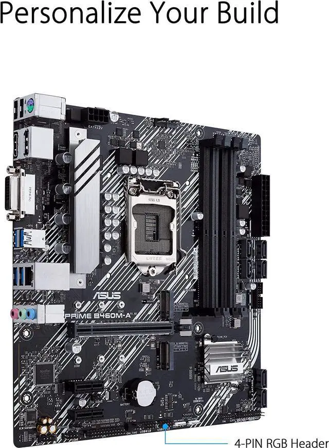 Alt view image 4 of 10 - ASUS PRIME B460M-A LGA 1200 Micro ATX Intel Motherboard